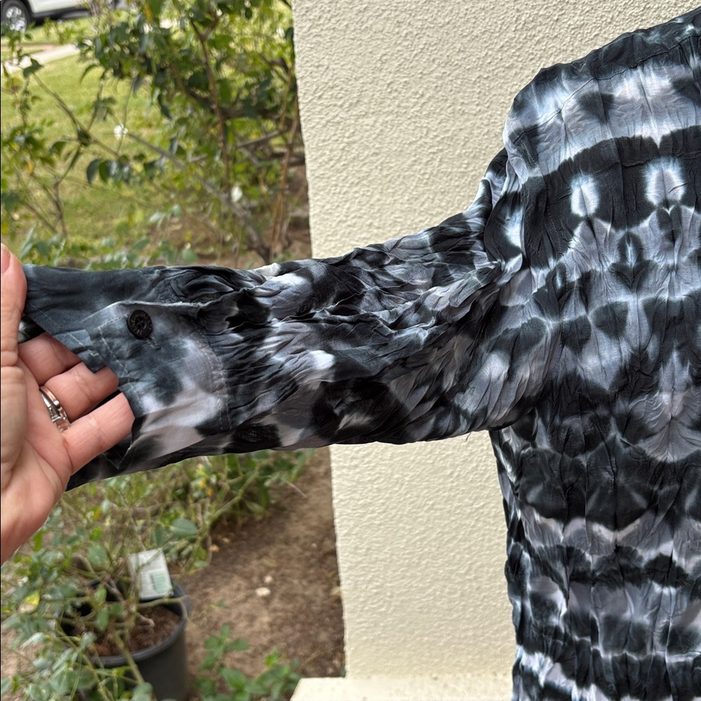 Issey Miyake Pleats Please lovely pattern rare shirt dress. Great light material - Picture 6 of 13